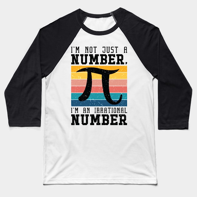 Pi Day Retro Mathematics Pi Symbol Math Number Baseball T-Shirt by Tom´s TeeStore